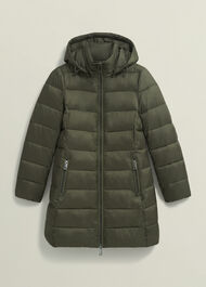 Petite Joelle Puffer Coat, Dark Olive, hi-res