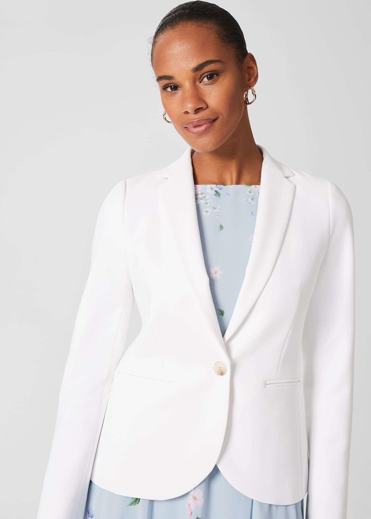 Hobbs ivory jacket top