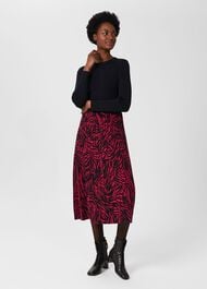 Harlie Midi Knitted Dress, Navy Pink, hi-res