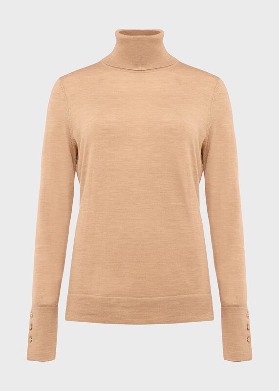 Lara Merino Wool Roll Neck Jumper