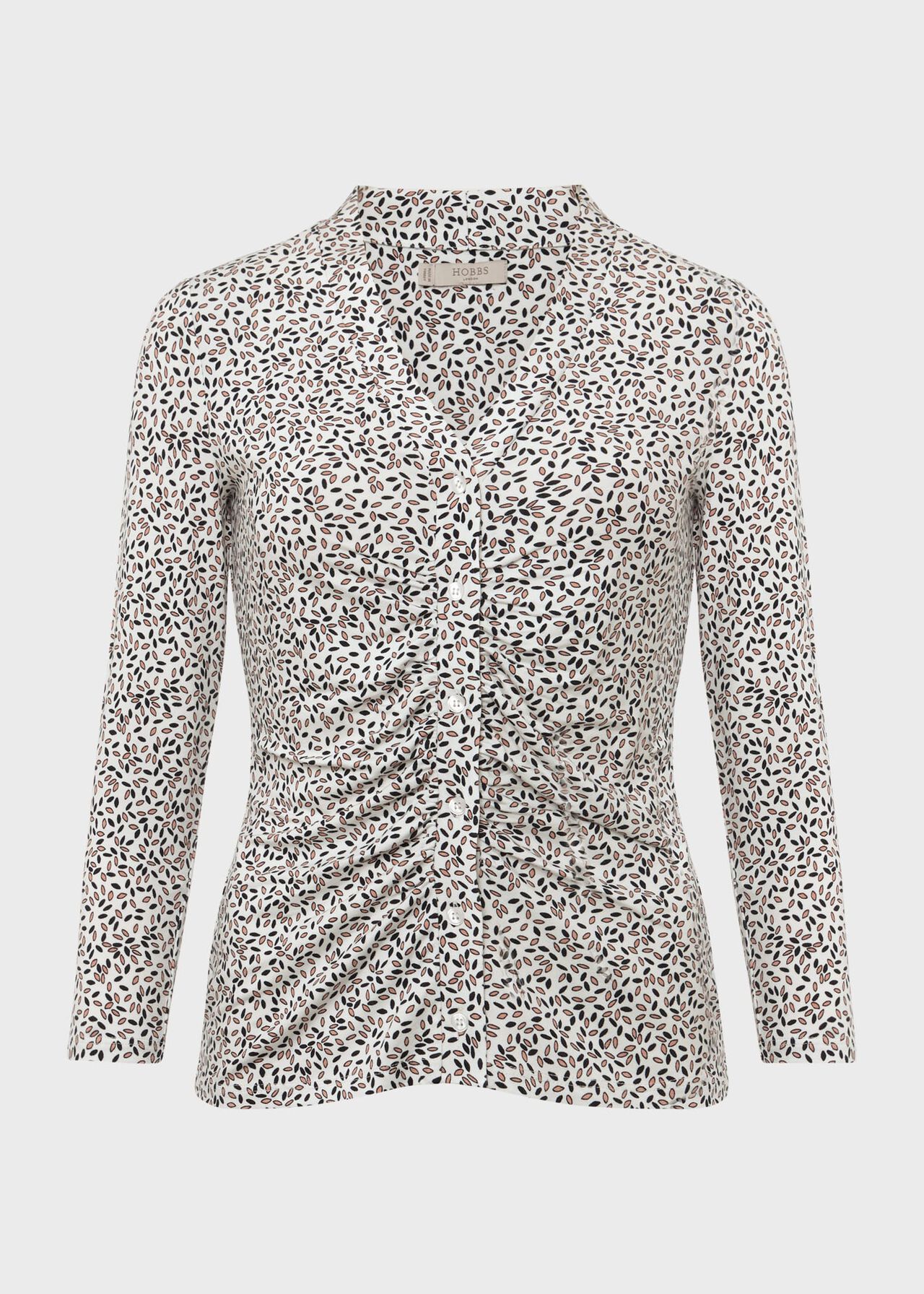Hattie Printed Top, Ivory Multi, hi-res