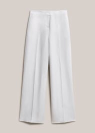 Alessia Linen Wide Leg Pants, White, hi-res