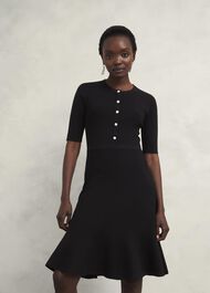 Cece Knitted Dress, Hobbs Black, hi-res