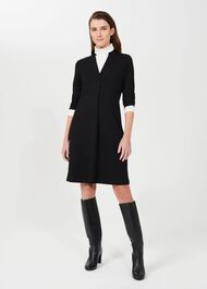Agnes Jersey Dress, Black, hi-res