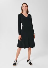 Joy Knitted Dress, Forest Green, hi-res
