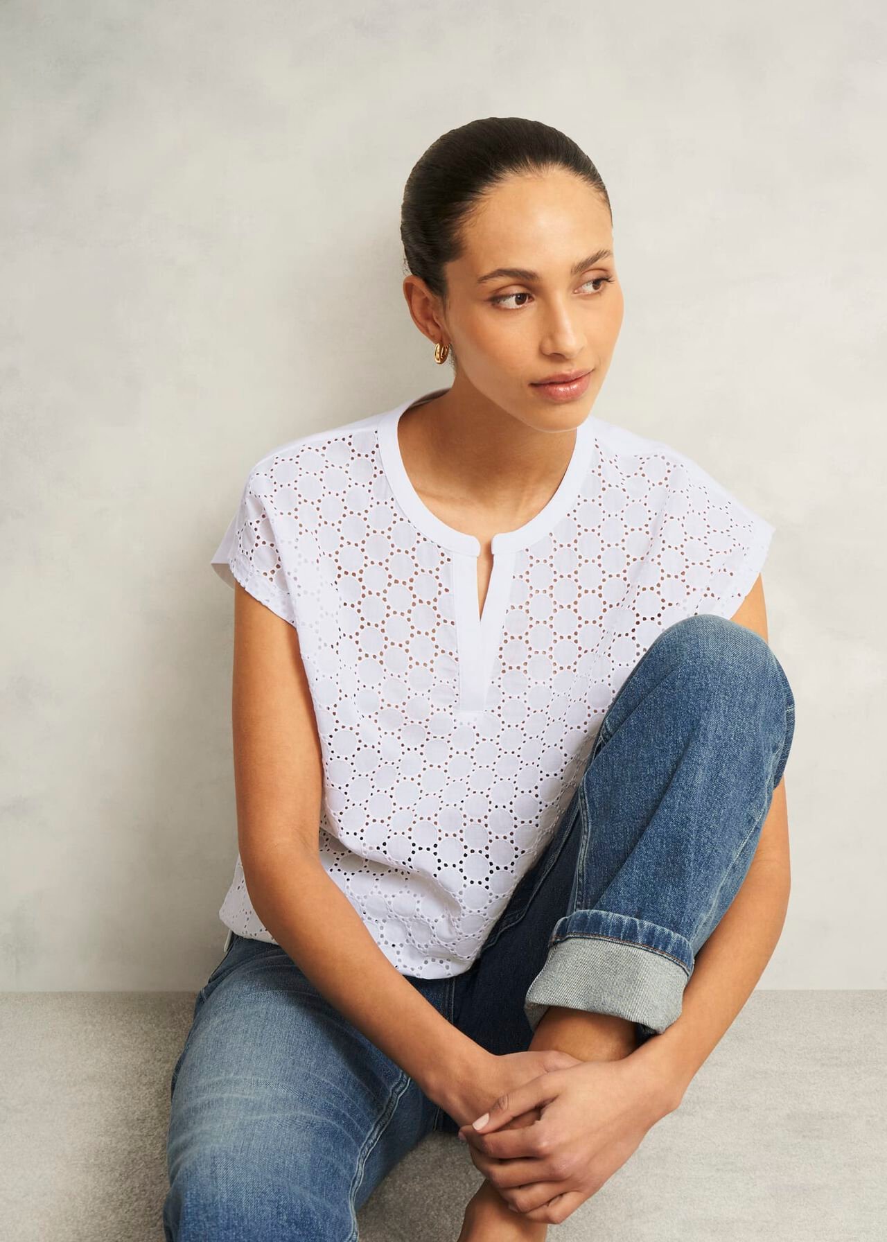 Hobbs Joanna Broderie Top
