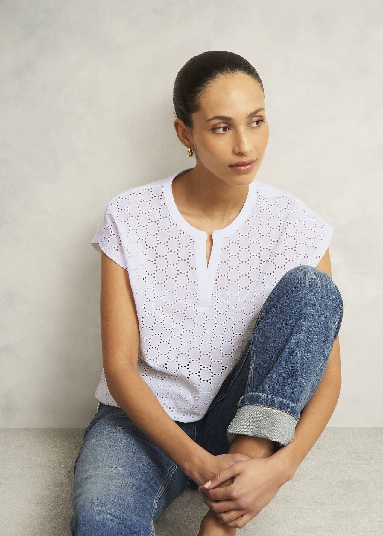 Hobbs Joanna Broderie Top Hobbs Joanna Broderie Top