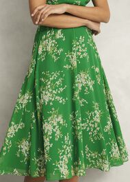 Petite Carly Dress, Green Ivory, hi-res
