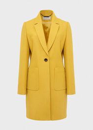 Corina Coat With Wool, Oil Yellow, hi-res