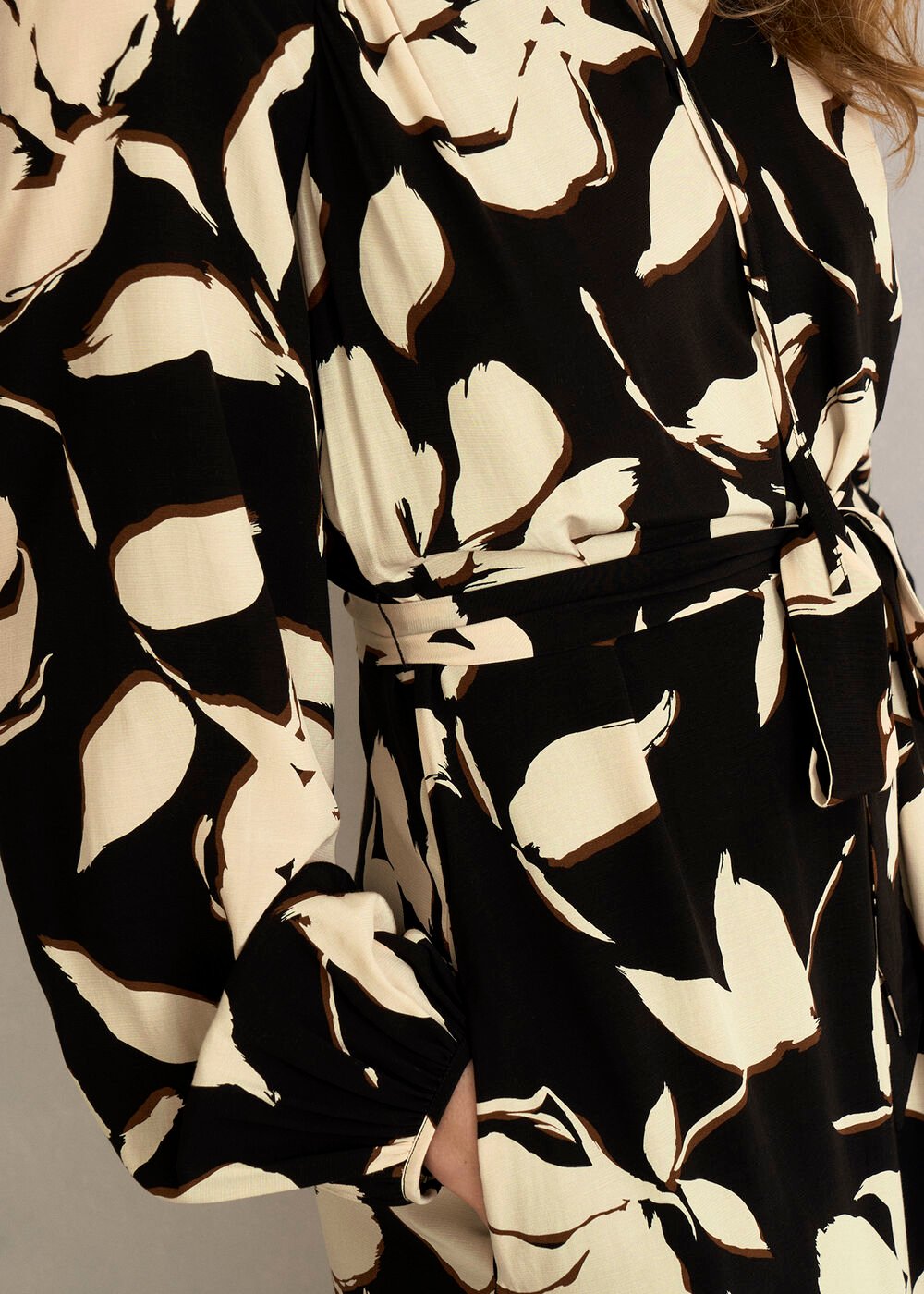 Evelyn Dress, Black Sandstone, hi-res