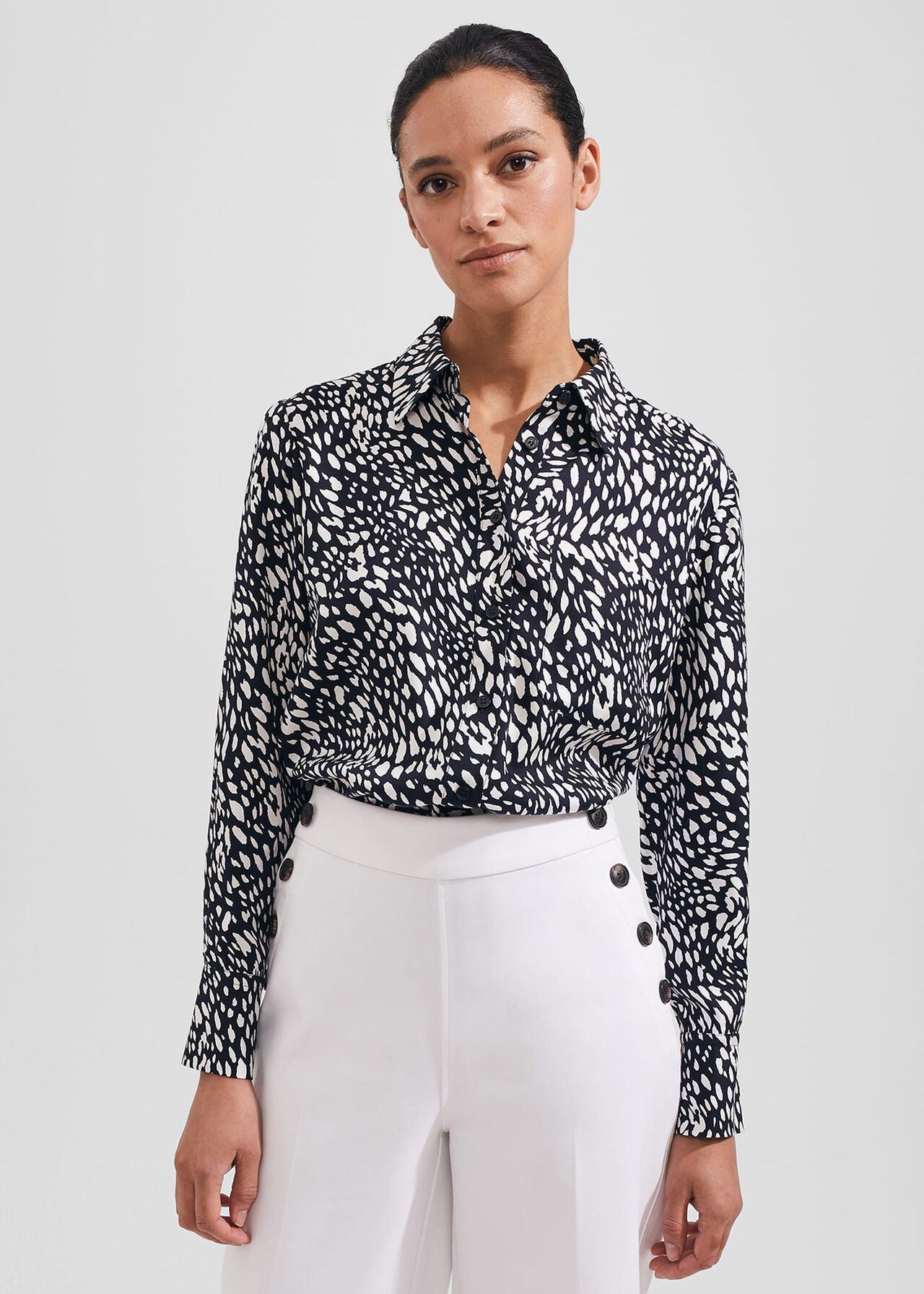 Katia Shirt, Navy Ivory, hi-res