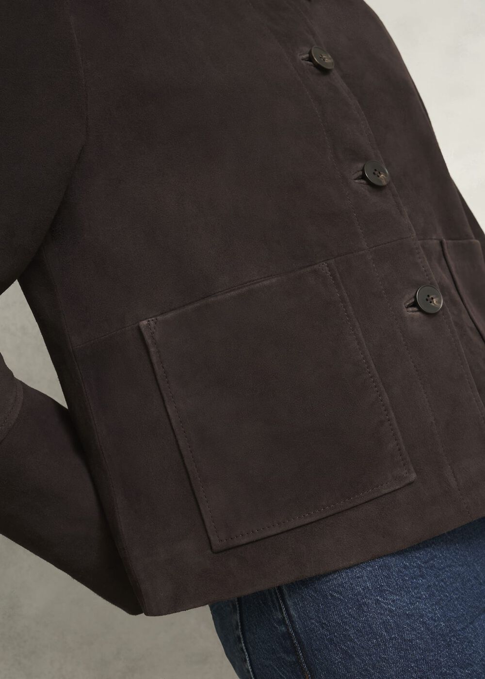 Montana Suede Jacket, Chocolate, hi-res