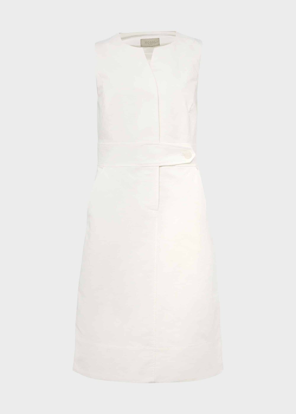 Lucie Cotton Hemp Shift Dress, White, hi-res