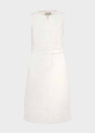 Lucie Cotton Hemp Shift Dress, White, hi-res