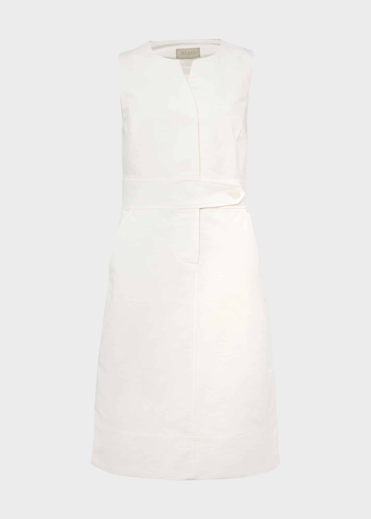 Lucie Cotton Hemp Shift Dress, White, hi-res