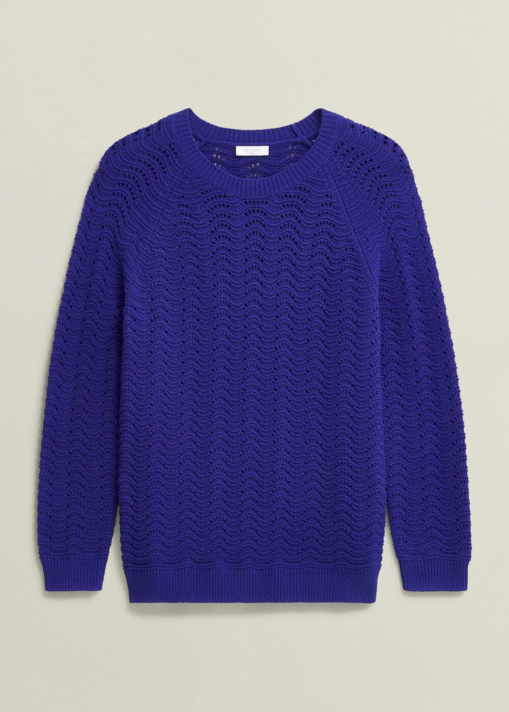 Lulu Cotton Sweater, Cobalt Blue, hi-res
