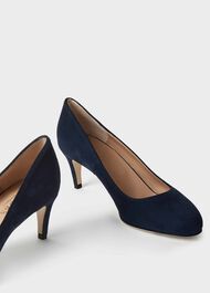Emma Suede Stiletto Court Shoes, Midnight, hi-res