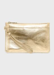 Lundy Leather Wristlet, Gold, hi-res