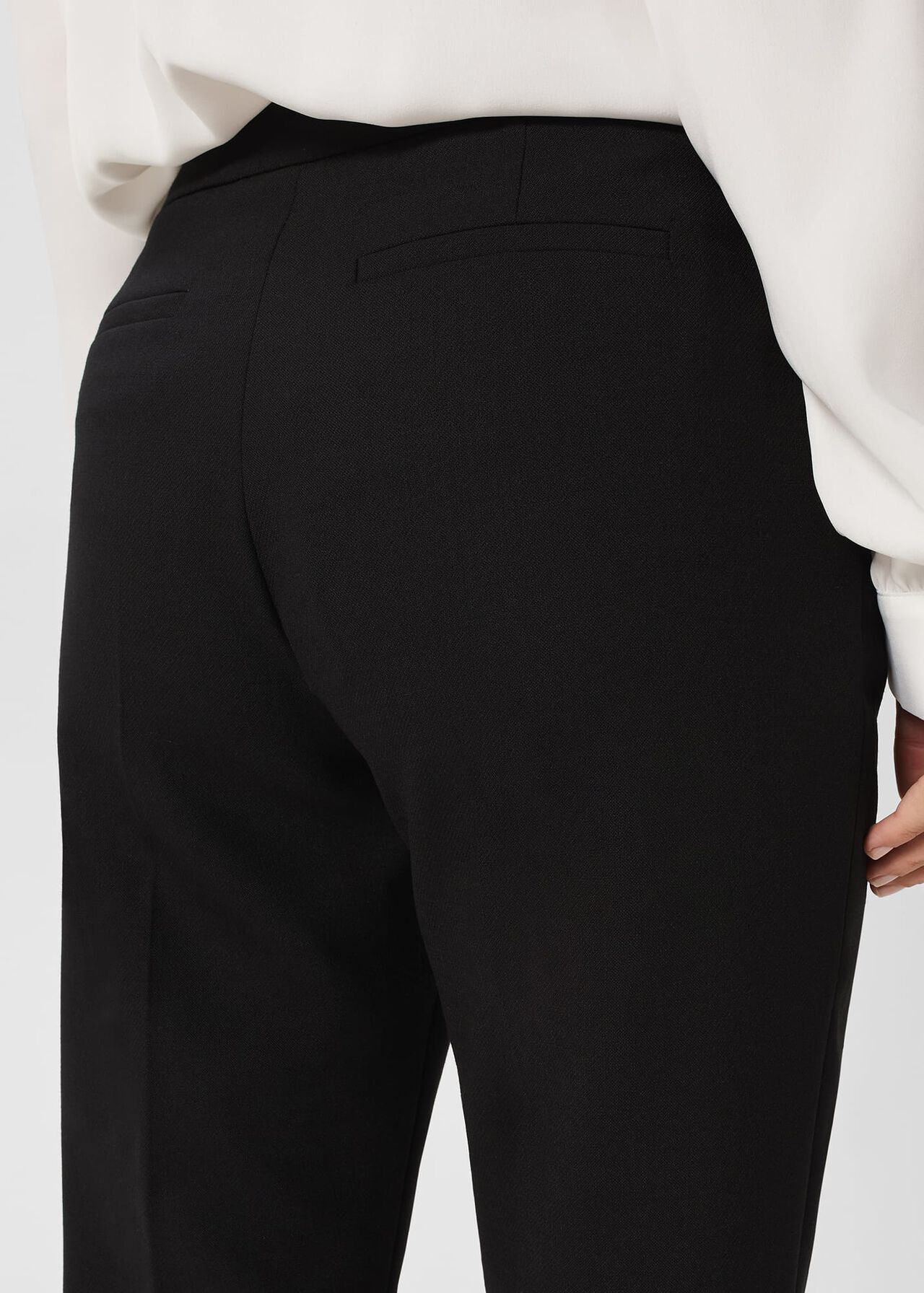 Petite Gael Wool Blend Trousers, Black, hi-res