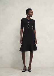 Cece Knitted Dress, Hobbs Black, hi-res