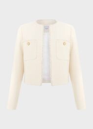 Draycott Cropped Jacket, Ivory, hi-res