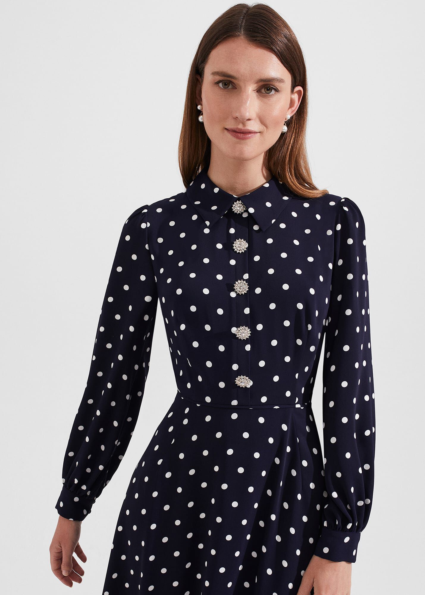 Ayla Spot Fit And Flare Dress