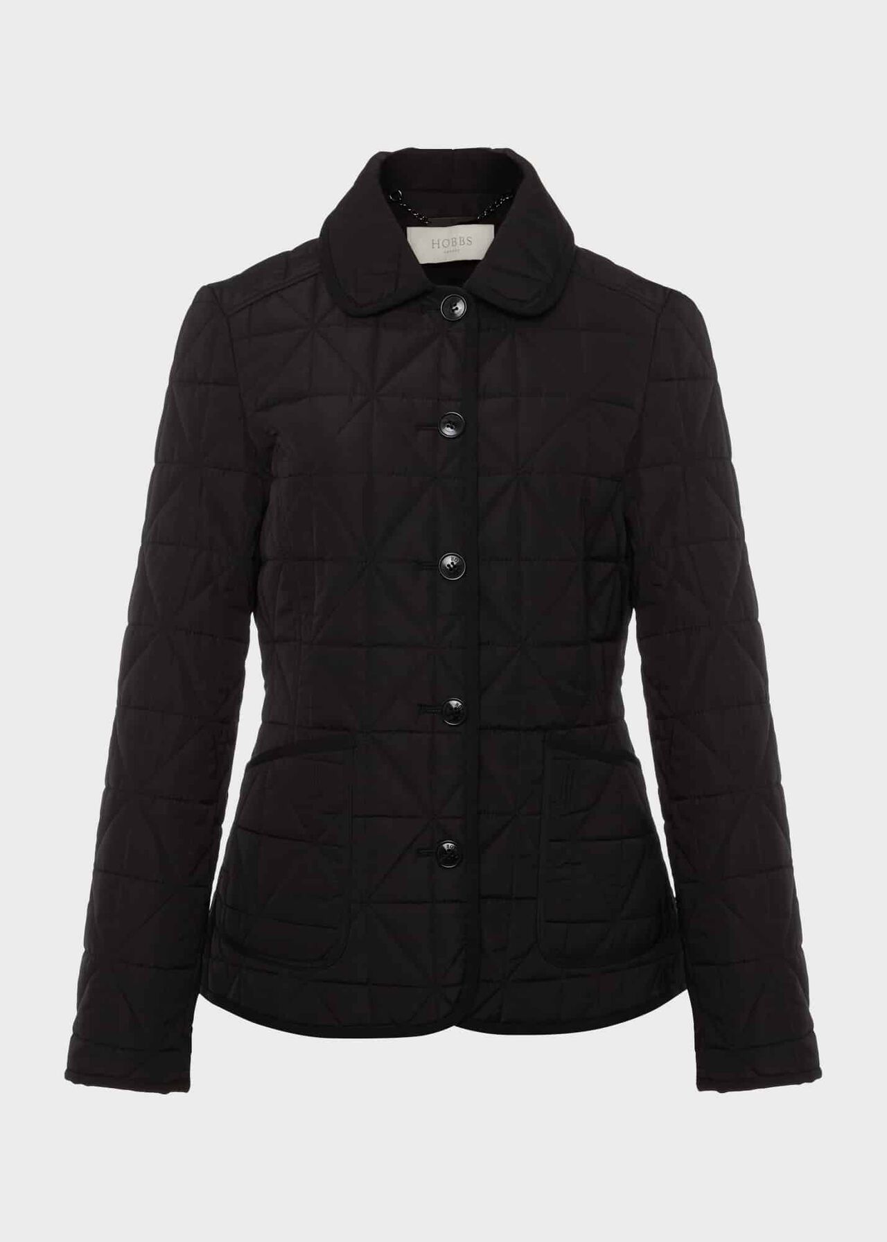 Katie Quilted Coat, Black, hi-res