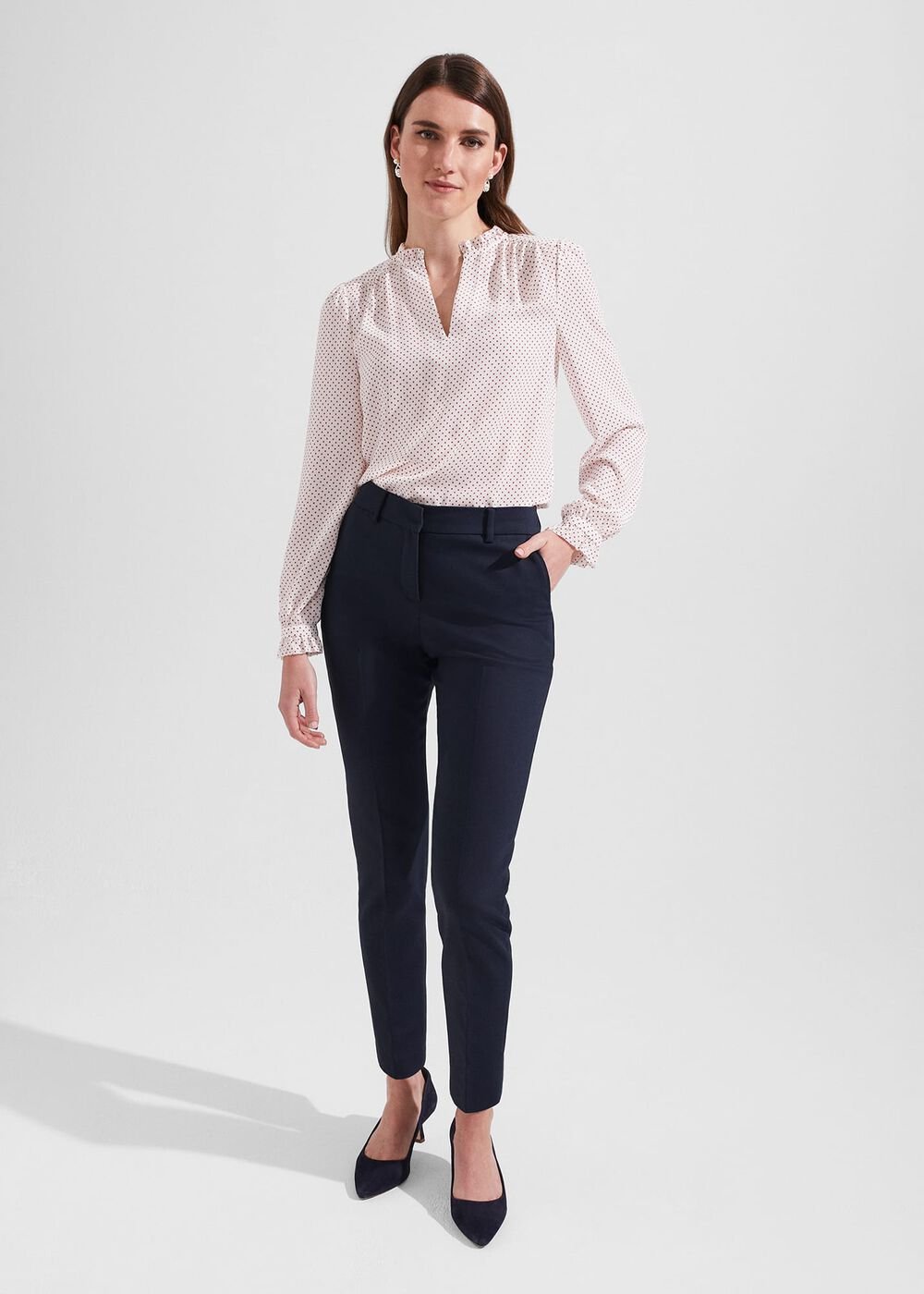 Delany Blouse, Ivory Pecan, hi-res