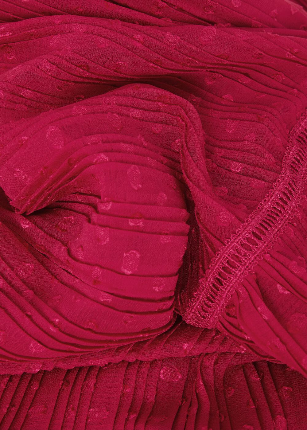 Colette Tiered Fit And Flare Dress, Cerise Pink, hi-res
