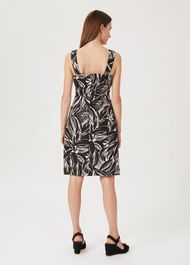 Harley Linen Printed Dress, Bark Ivory, hi-res