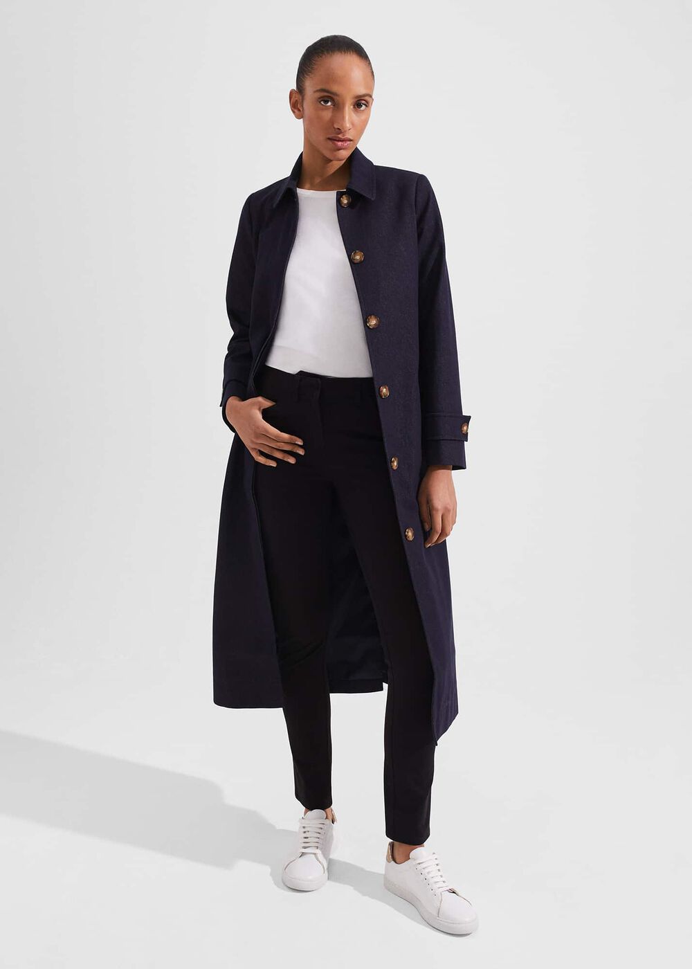 Carrie Denim Trench, Indigo, hi-res