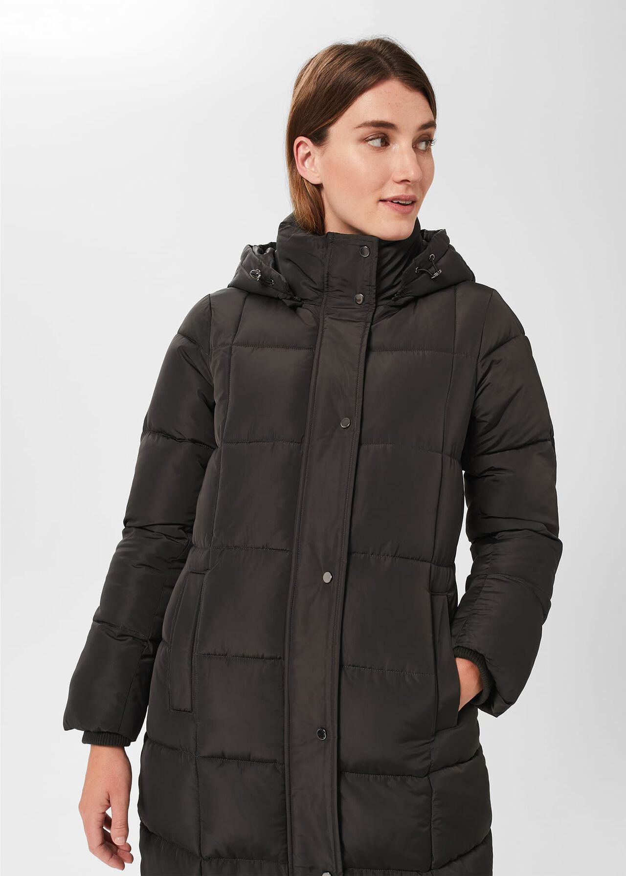 Jenn Water Resistant Puffer Jacket , Dark Charcoal, hi-res