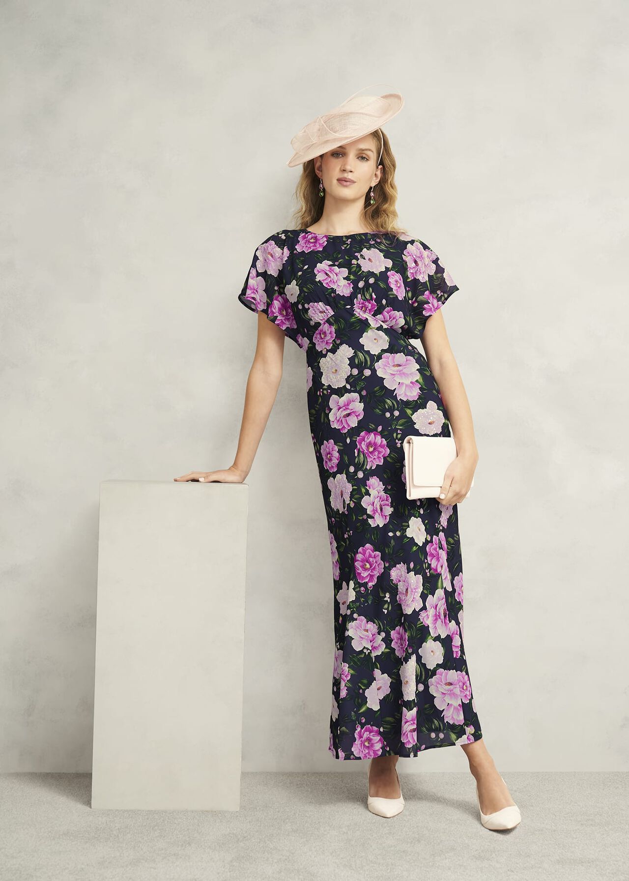 Lalena Sequin Floral Dress, Midnight Multi, hi-res