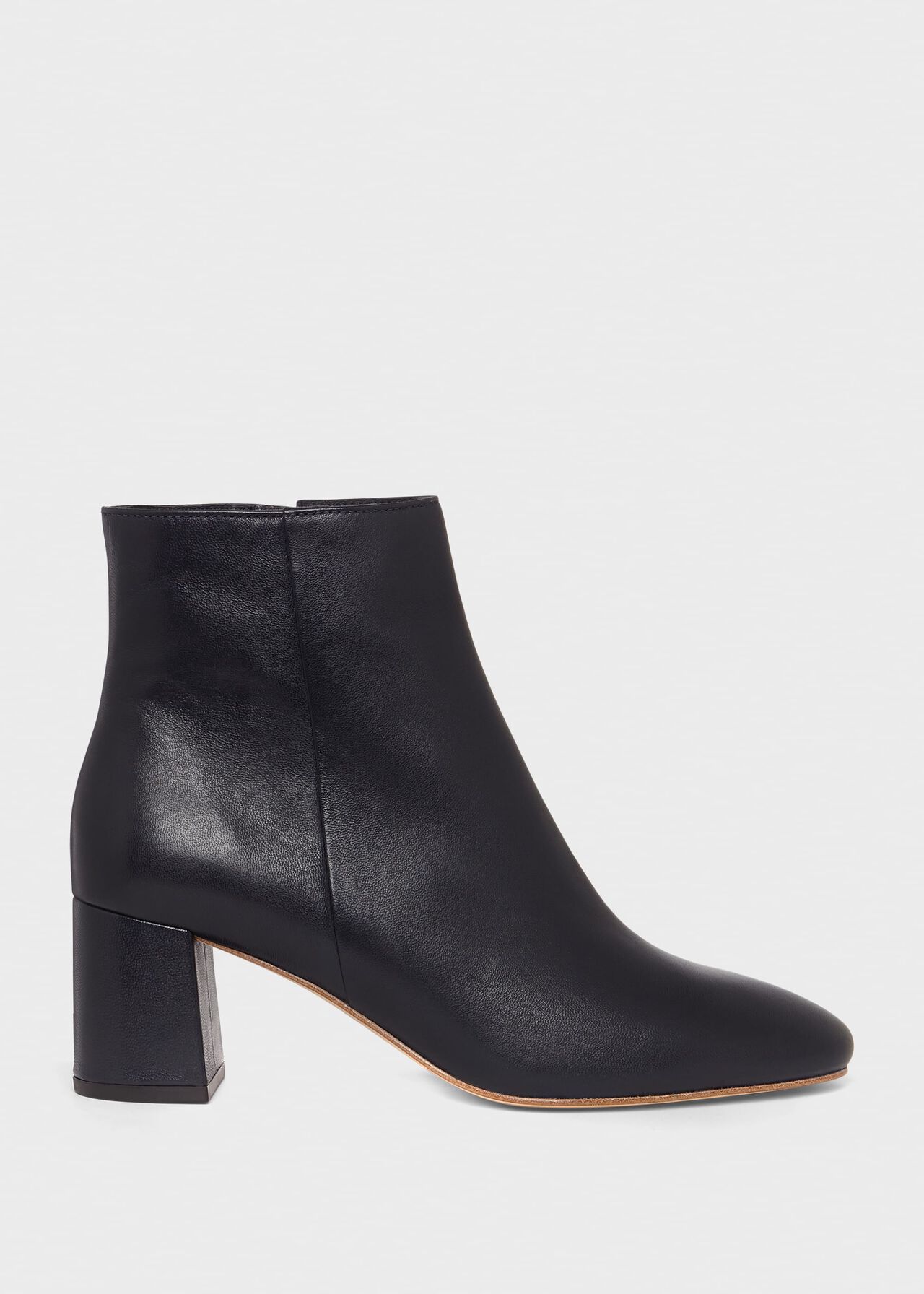 Imogen Leather Ankle Boot, Navy, hi-res