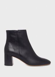 Imogen Leather Ankle Boot, Navy, hi-res