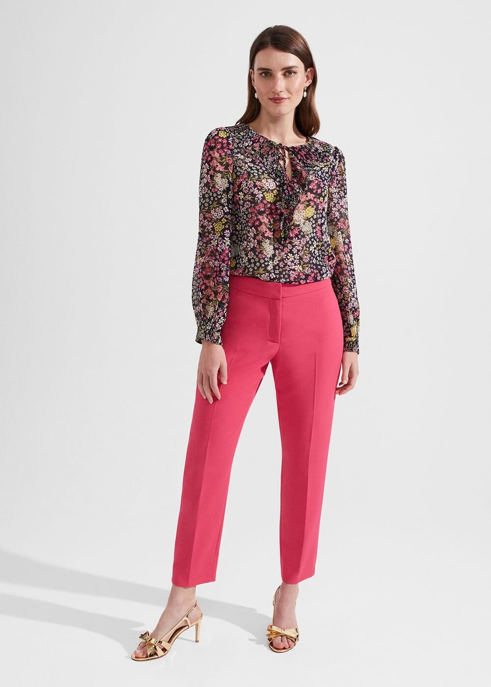 Kaia Slim Pants, Geranium Pink, hi-res