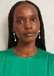 Laurie Earring, Gold Green, hi-res