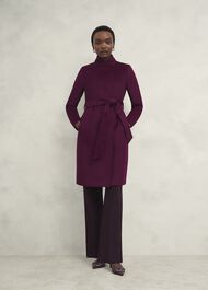 Cristie Wool Coat, Warm Plum, hi-res