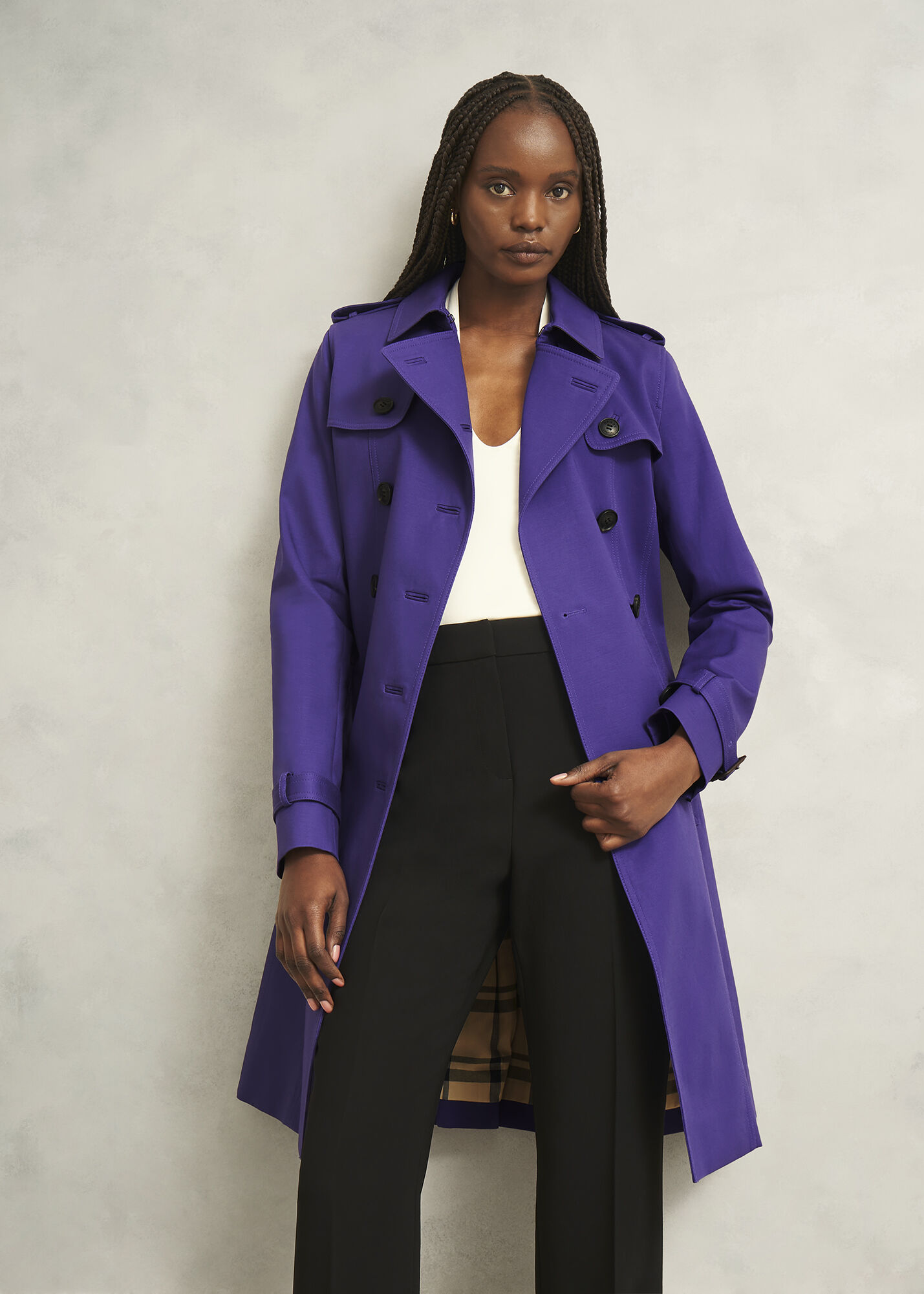 Petite Skylar Shower Resistant Trench Coat | Hobbs US |