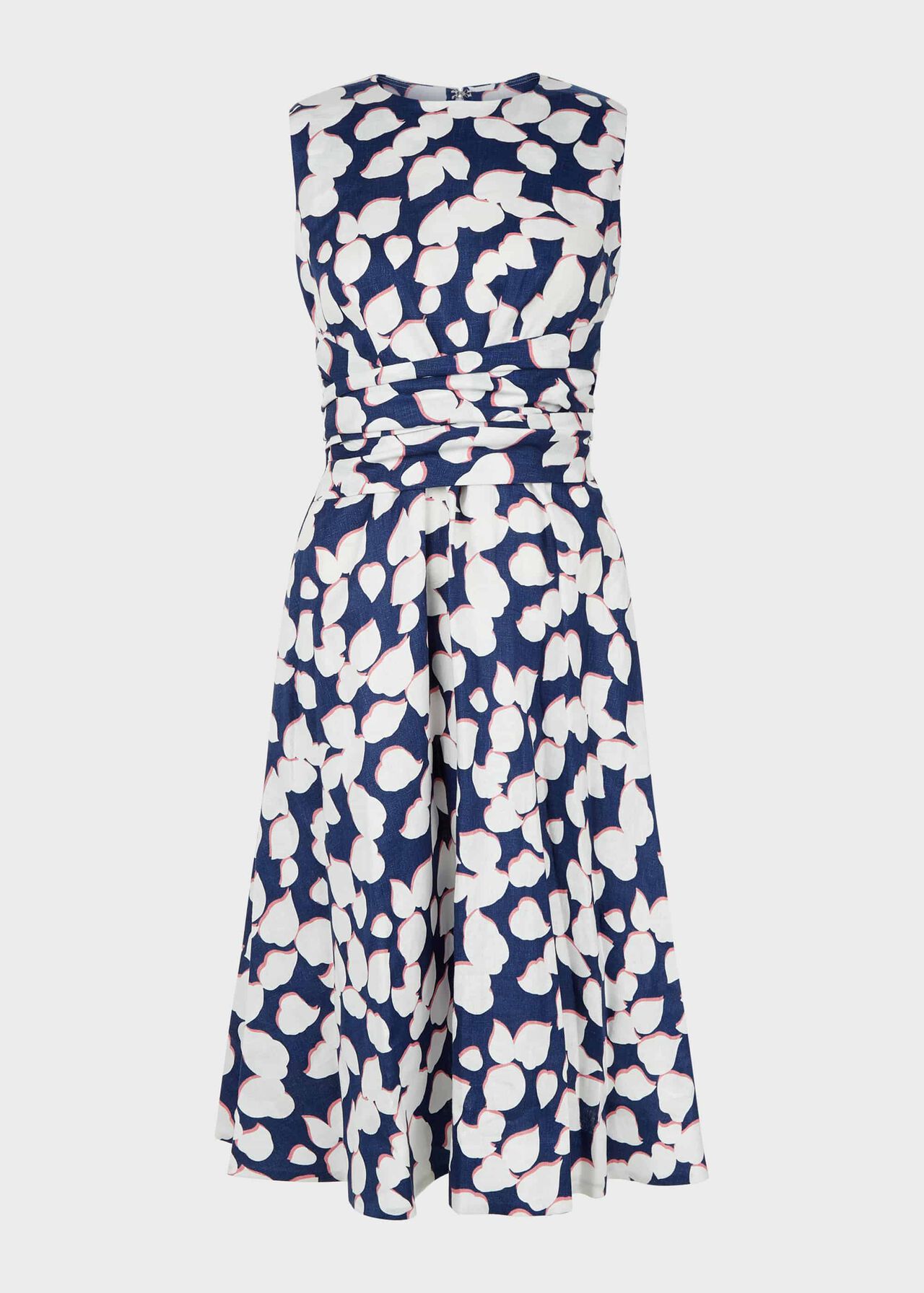 Petite Linen Twitchill Dress French Navy Mlt