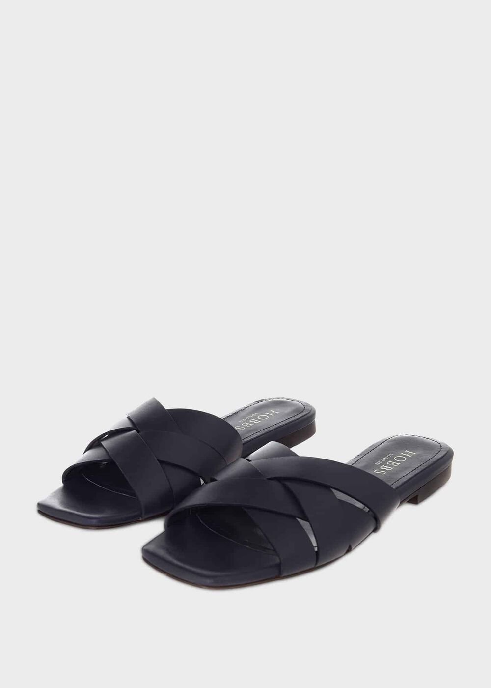 Annie Flat Sandal, Navy, hi-res