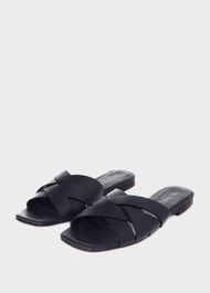 Annie Flat Sandal, Navy, hi-res