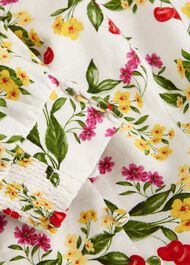 Coniston V Neck Mini Dress, Ivory Multi, hi-res