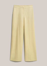 Petite Adalee Linen Wide Leg Trousers, Soft Yellow, hi-res