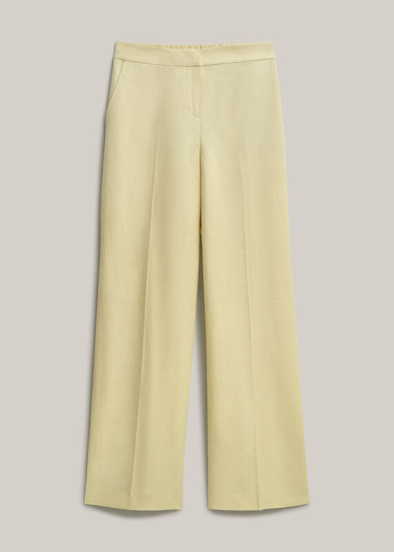 Petite Adalee Linen Wide Leg Trousers