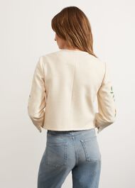 Hinton Floral Embroidered Jacket, Cream Multi, hi-res