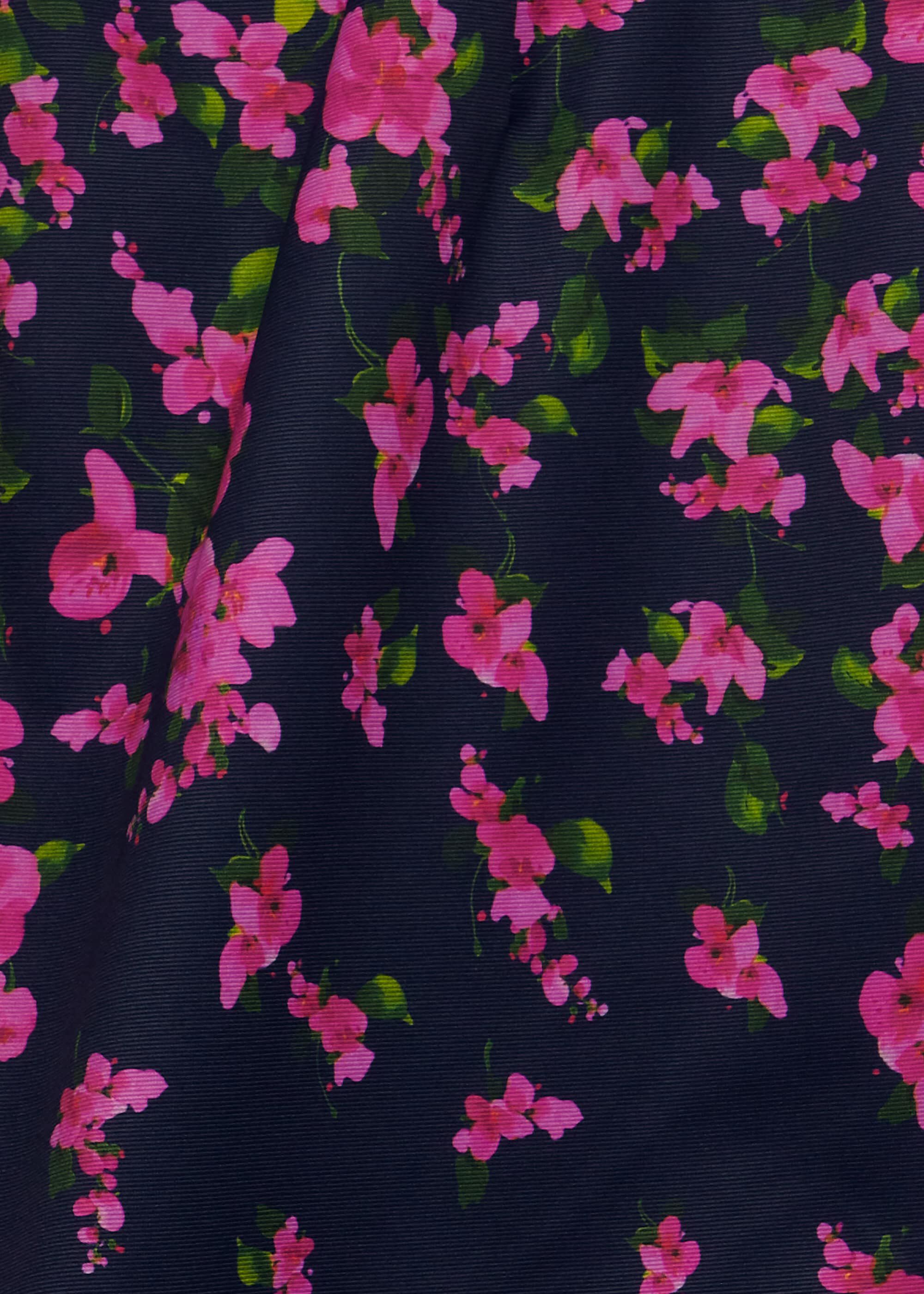 moira floral embroidered dress in navy