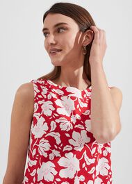 Maddy Printed Top, Red Multi, hi-res