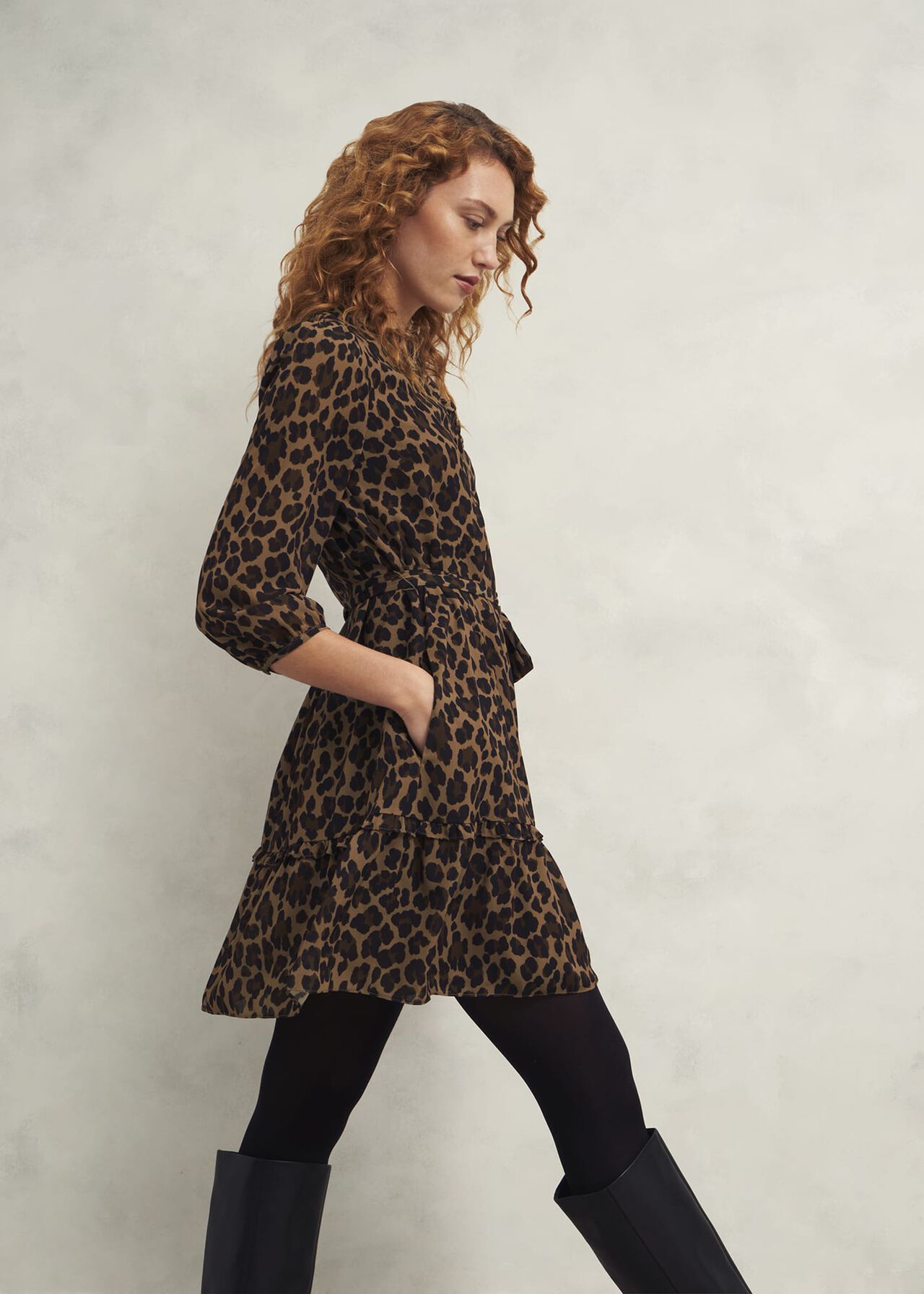 Polly Dress, Camel Multi, hi-res