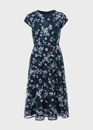 Tia Embroidered Floral Dress, Pale Blue Multi, hi-res